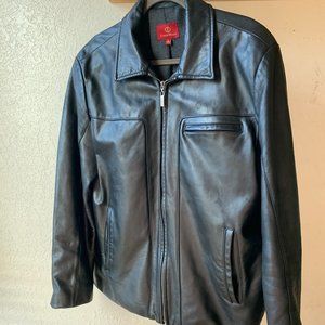 Leather Jacket by Cole Haan, Black, Lined